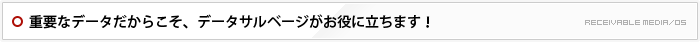 重要なデータだからこそ、データサルベージがお役に立ちます。