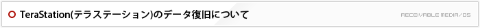 TeraStation(テラステーション)のデータ復旧について